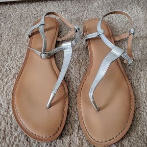 Old Navy Silver Strap Sandals